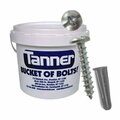 Tanner #10 x 1in Plastic Anchors, Bucket-of-Bolts! 5000 Pieces per Bucket TB-115